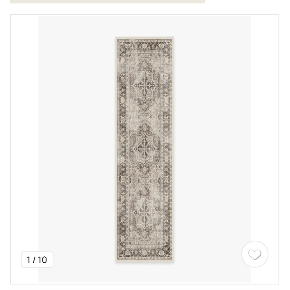 Neutral Vintage-Style Runner Rug - Beige & Gray

NO PAD    2.5’ X 7’